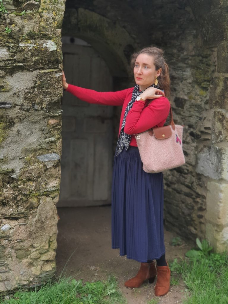 pimprelys look jupe longue sac bouclette léopard