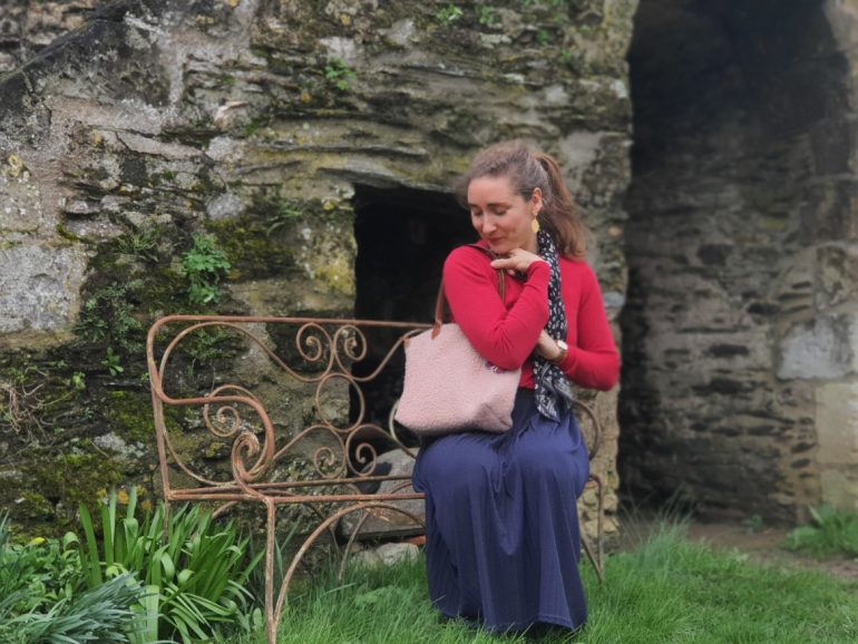 sac lonchamp en tissu bouclette