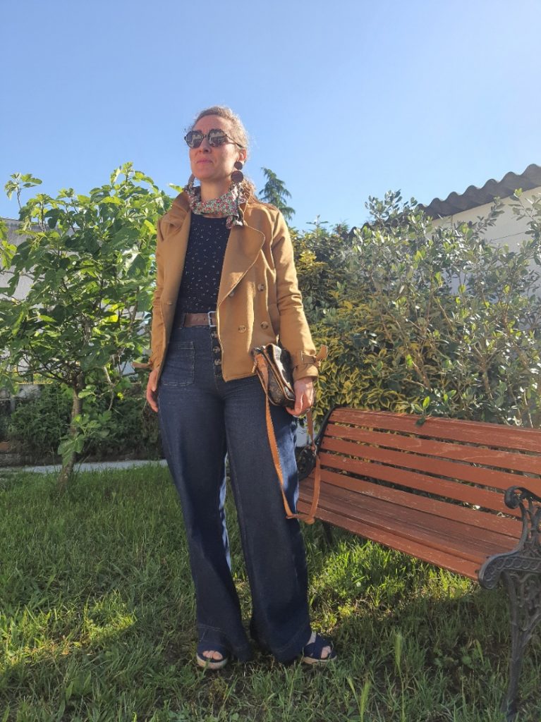 veste sahara col plissé